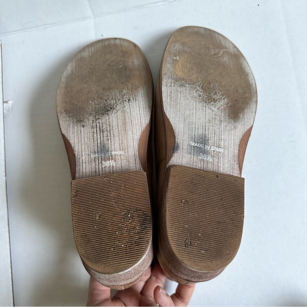 Free People Mont Blanc Light Tan Leather Open Toe Flats - Picture 7 of 10